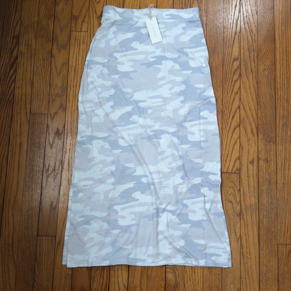 NWT Z Supply Grey Camouflage Cotton Skirt